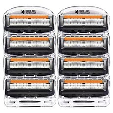 Brillare 吉列相容5層刮鬍刀片, 1入, 8個