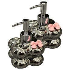 더자카 세라믹 구름 욕실 디스펜서, 실버, 2개