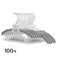 모먼트데이 어깨뿔 방지 논슬립 길이조절 옷걸이, 그레이, 100개
