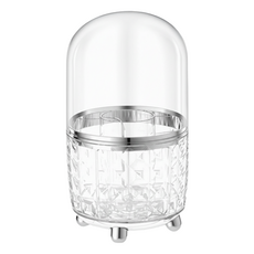 小麥購物 旋轉化妝刷收納盒 C638 372g, 1個, 透明銀