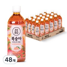 맥널티 커피 복숭아 아이스티 제로, 500ml, 48개