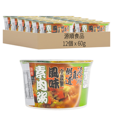 源順食品 真粥道 風味素肉粥, 60g, 12個