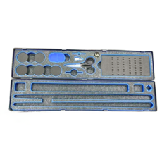 LS DESIGN ABS 輕量迷你偷跑盒磁吸竿架套組 深度30mm超穩置竿洞, 牛仔藍, 1組