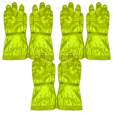 敏感肌膚清潔手套 薄手 抗菌加工 天然橡膠製, M, 綠色, 3雙