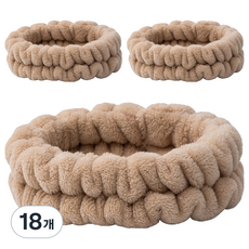 Nalli Sisters 簡約洗臉髮帶, 18個, 21 卡其色 三線