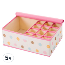 옥스퍼드 속옷 정리함 340g, 클로버핑크, 5개