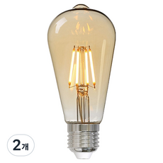 멜리빙 DS 에디슨 전구 ST64 LED 4W, 전구색, 2개