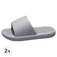 웰롯 심플 지압슬리퍼 255mm, 그레이, 2개