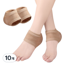 PABORABO 矽膠後腳跟保濕足墊 米色, 10個, 40g, 2入