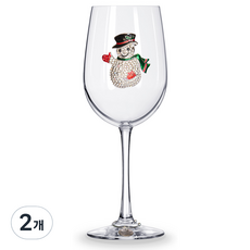 퀸스주얼 눈사람 와인잔 스템포함, 2개