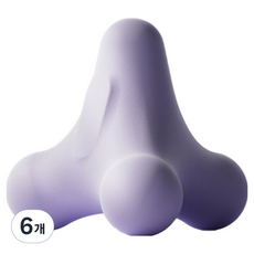 ACDI 다목적 스트레칭 사각 파스텔 마사지볼, 6개, 퍼플