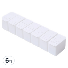 새봄리빙 휴대용 7칸 약통 화이트, 6개