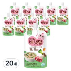 배냇밀 이유식 완료기 소고기브로콜리버섯진밥, 100g, 20개, 혼합맛(소고기/브로콜리/버섯)