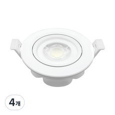 장수램프 LED 기구일체형 MR16기구 대체 매입등 5W 90 x 32mm, 전구색, 4개