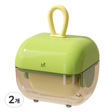 DING DONG PET 寵物滾輪 便攜式半永久迷你除塵滾筒 綠色 本體, 2個