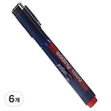 eding e 1800/0.5mm/propipen/繪圖筆/2, 6個, 紅色