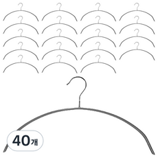 데보코 논슬립 하프 문 옷걸이, 그레이, 40개