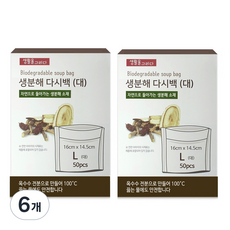 생활을그리다 생분해 다시백, 대(L), 50개입, 6개
