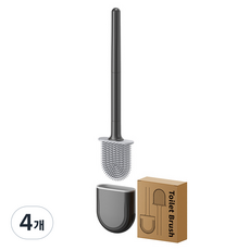 Tideco 簡約馬桶刷 清潔刷, 黑色, 4個