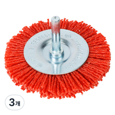 워크프로 나일론 평브러쉬 드릴용 100mm WP407018, 3개