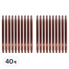문구담 미니 돌돌이 색연필 갈색, 1색, 40개