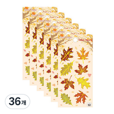 Petit 秋季 Fallen Leaves 貼紙 DA5461, 混合顏色, 36個