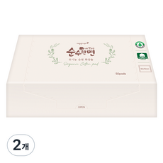순수한면 유기농 순면 화장솜, 2개, 50개입