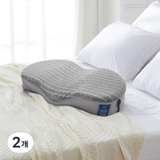 HANIL MEDICAL bedding 石墨烯3D記憶棉氣泵頸椎枕, 2個, 灰色