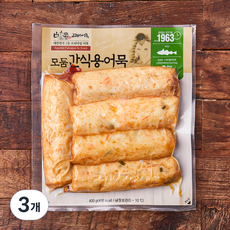 고래사어묵 간식용 어묵, 400g, 3개