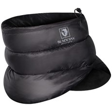 BlackYakWorkWear 鬆緊可調內刷毛鋪棉圍脖, 黑色, 1個