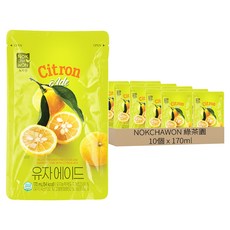NOKCHAWON 綠茶園 柚子風味飲料, 10個, 170ml