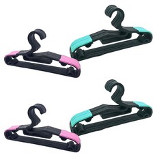 LIVING HAPPY 防滑衣架, 薄荷綠 + 粉紅色, 60個