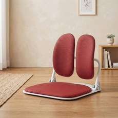 듀오백 폴딩형 패브릭 좌식의자 온돌 D-922, 레드, 1개