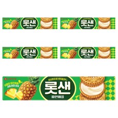 LOTTE 樂天 夾心餅乾 鳳梨口味, 105g, 5盒