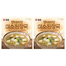 샘표 팽이버섯 미소된장국, 128g, 2개
