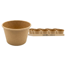 牛皮湯杯 96 x 77 x 60mm 8oz 240ml, 25個, 20條