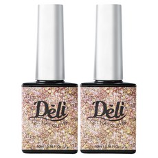 Deli Beauty 凝膠亮片指甲油, GL05 櫻花冰晶, 10ml, 2個