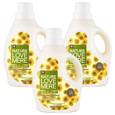 NATURE LOVE MERE 然自母愛 嬰幼兒衣物柔軟精 菊花香, 1.8L, 3個