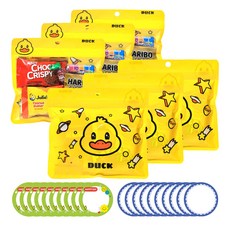 可愛小鴨分裝零食小禮組, 1套, 7 零食 x 6p + 標籤貼紙 20p