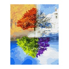 Play about DIY 名畫繪圖套組 40 x 50 cm, 四季樹