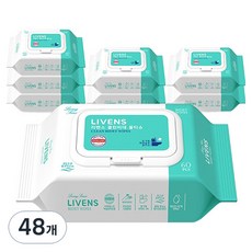 리벤스 소프트 클린 화장실 비데티슈 캡형, 55g, 60매, 48개