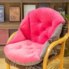 GAPANG 素色壓紋靠背椅墊, 粉色