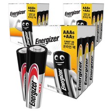 Energizer 勁量 鹼性電池 Power AAA 6入 + Max AA 2入, 3套, 8入