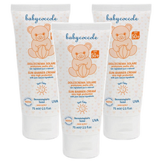 babycoccole 寶貝可可麗 夏日加強防護霜 75ml, SPF50+，含維他命E，適用於1歲以上兒童與成人, 3條