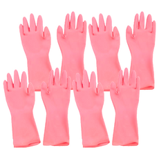 AXIS 艾克思 天然乳膠雙面止滑不分左右手手套 2雙組, 粉紅色, S(10 x 27cm), 4組