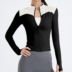 MarketA 女款運動高爾夫拼色拉鍊外套