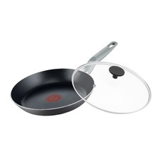 Tefal 特福 輕巧系列 不沾平底鍋 + 玻璃蓋 B5830653 黑色, 28cm, 1組