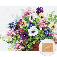 아트조이 DIY 명화그리기 가로형 50 x 40cm, 꽃의미소, 1개