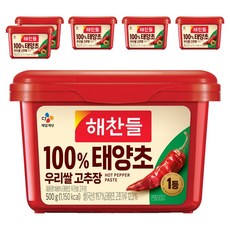 CJ Haechandle 好餐得 太陽椒韓國米辣椒醬, 500g, 6個
