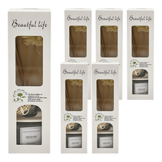 理享家 Beautiful Life 花漾系列 精油擴香瓶 經典款 Set, 6瓶, 50ml, 玫瑰